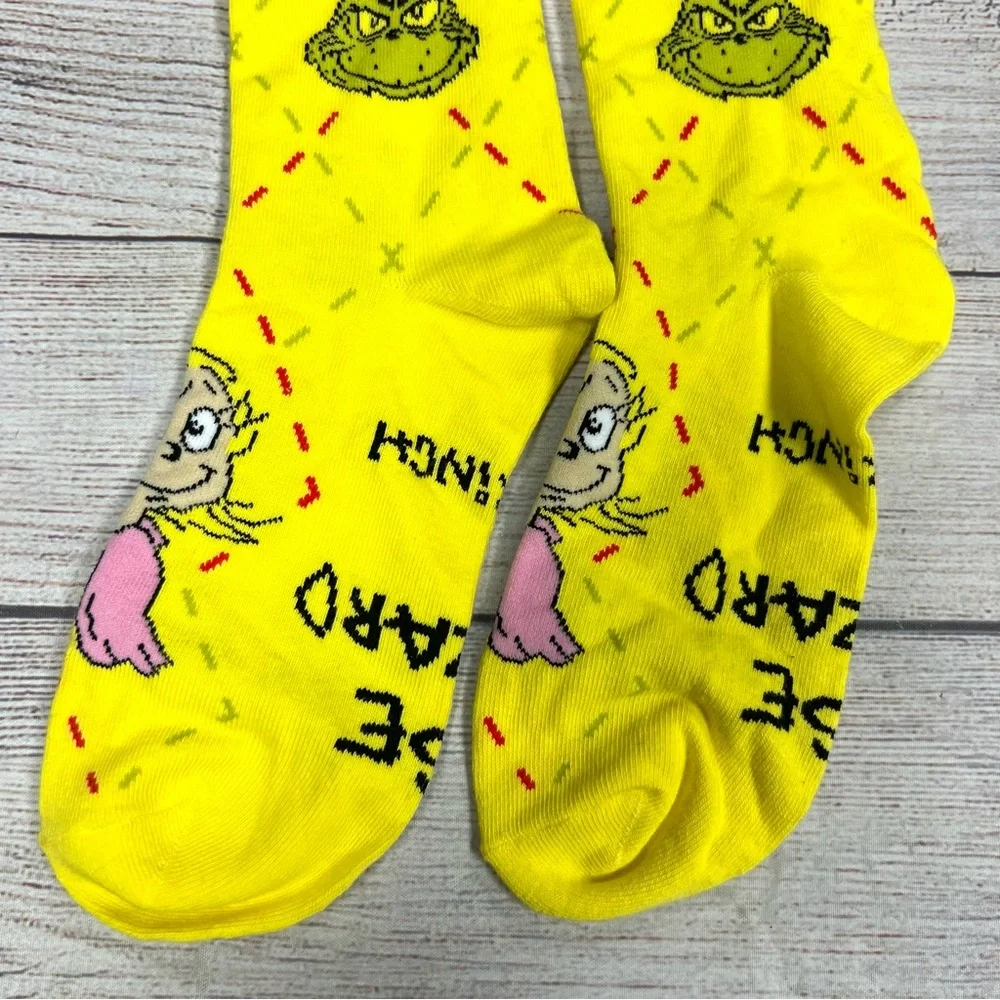 McDONALD'S Grinch Socks Christmas Adult Happy Meal YELLOW New 2025